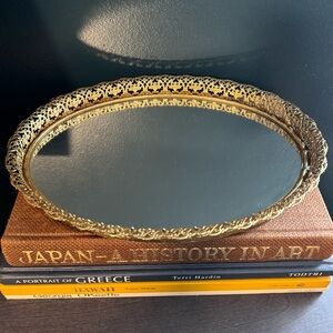 Vintage Brass Vanity Mirror Tray
